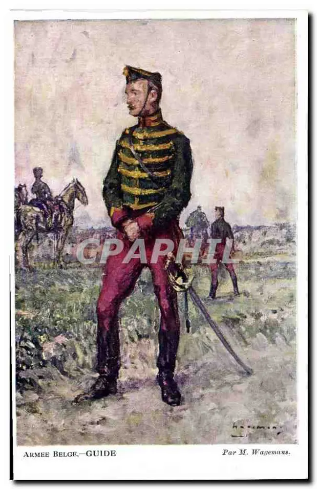 Exército Belga — Guia — Por M. Wagemans - Frente