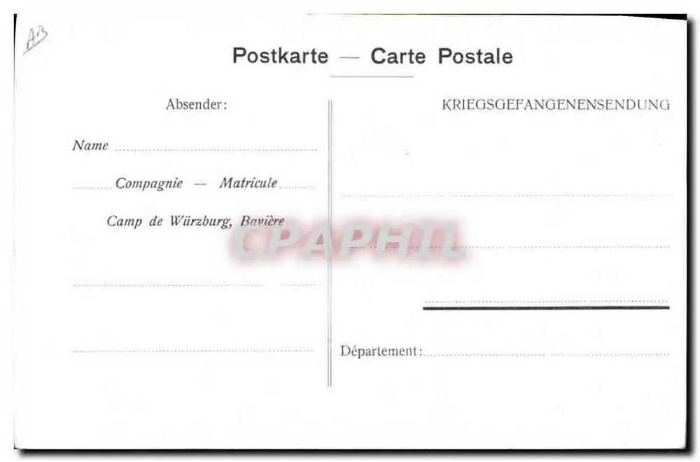 A Carta ao Ausente — Edição do Intermède 21 — Desenho de L. Nat - Verso