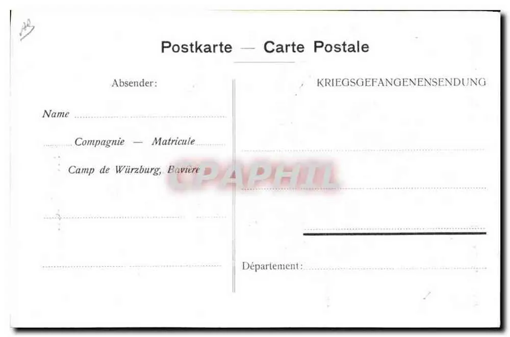 Zurück zur France — Zeichnung von A. Letessier — Verlag Intermède 15 - Rückseite