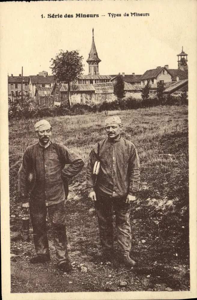 Dois mineiros — Série dos Mineiros — Tipos de Mineiros — Editor: Éditions Fauchois, Réthème - Frente