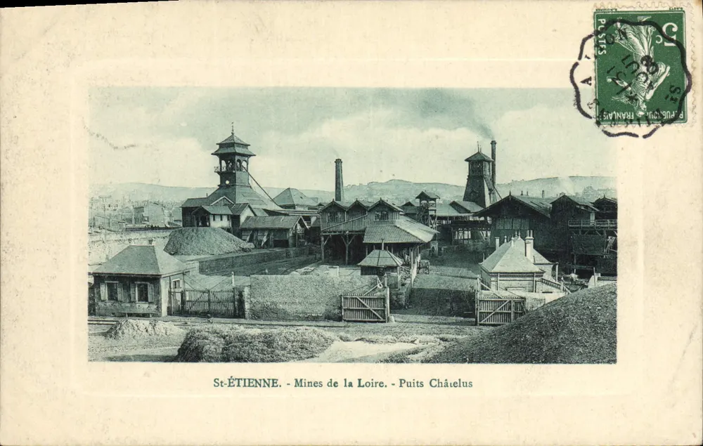 St-ÉTIENNE - Minas da Loire - Poço Châtelus — editor P. DUBUC, n° 131 - Frente