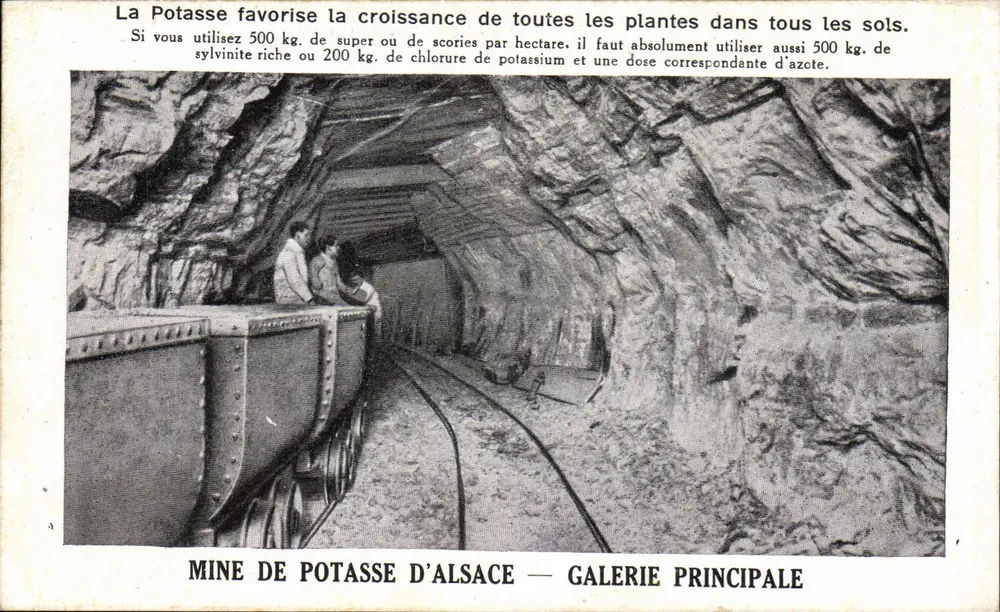 Potasbergwerk in der Elsass — Hauptgalerie — Verleger unbekannt - Vorderseite