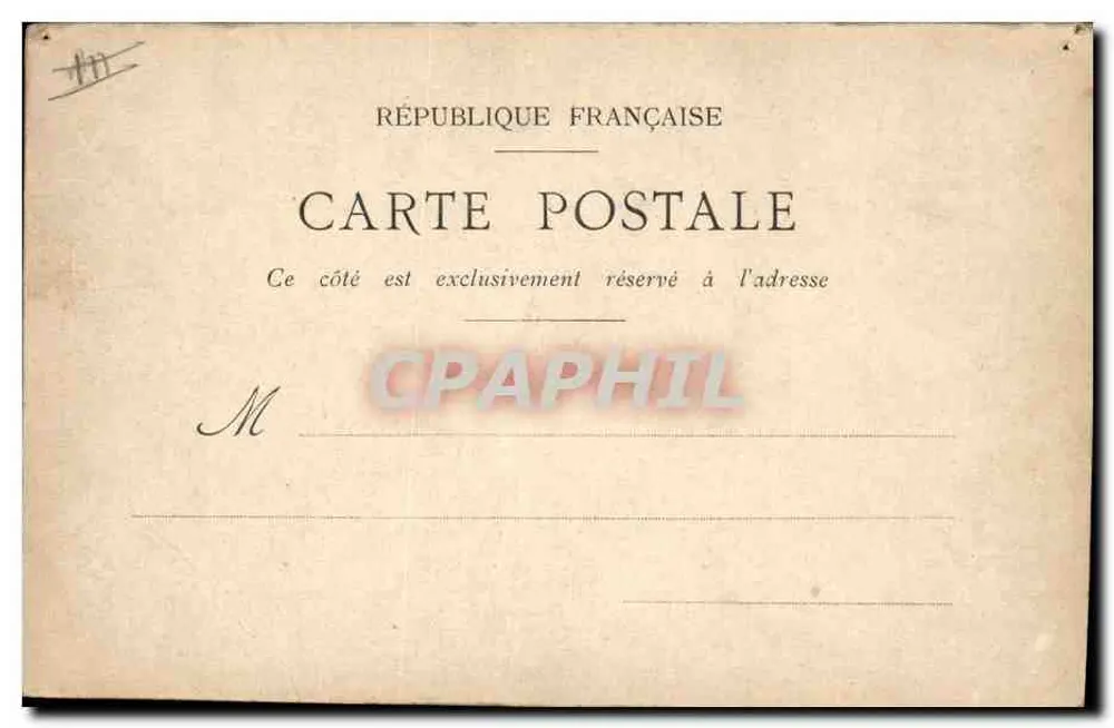 Tour de Burgod — vue en aquarelle — signée LD, Paris, 1893 - Rückseite