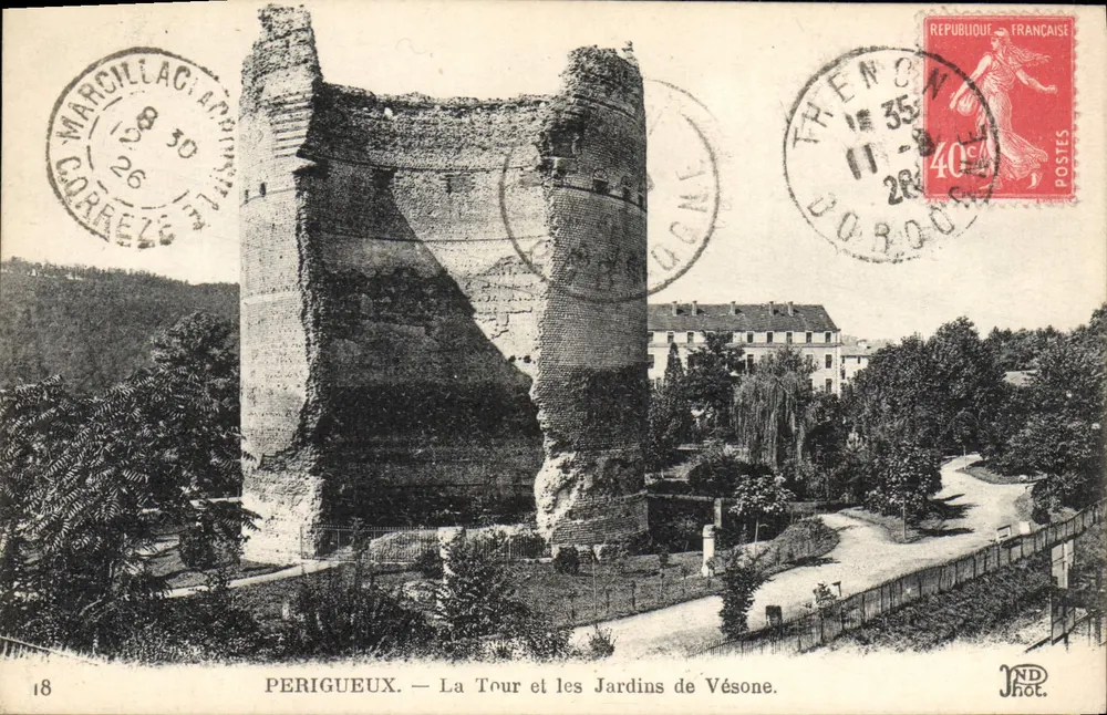 Perigueux — Die Turm und die Gärten von Vésone — NDH - Vorderseite