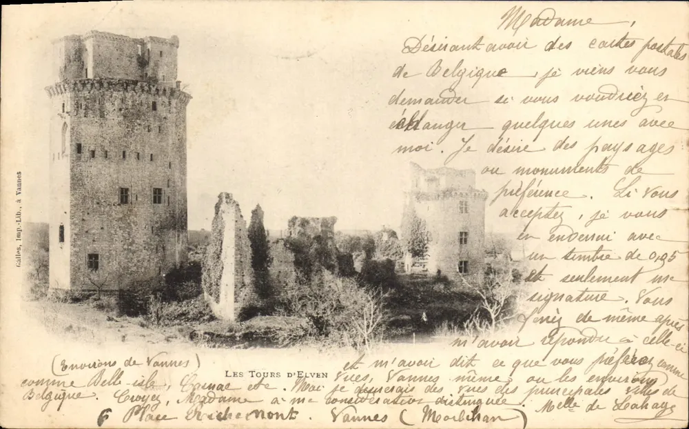 As Torres de Elven — Ruínas de Vannes — Galpes Imp. Lib. em Vannes - Frente