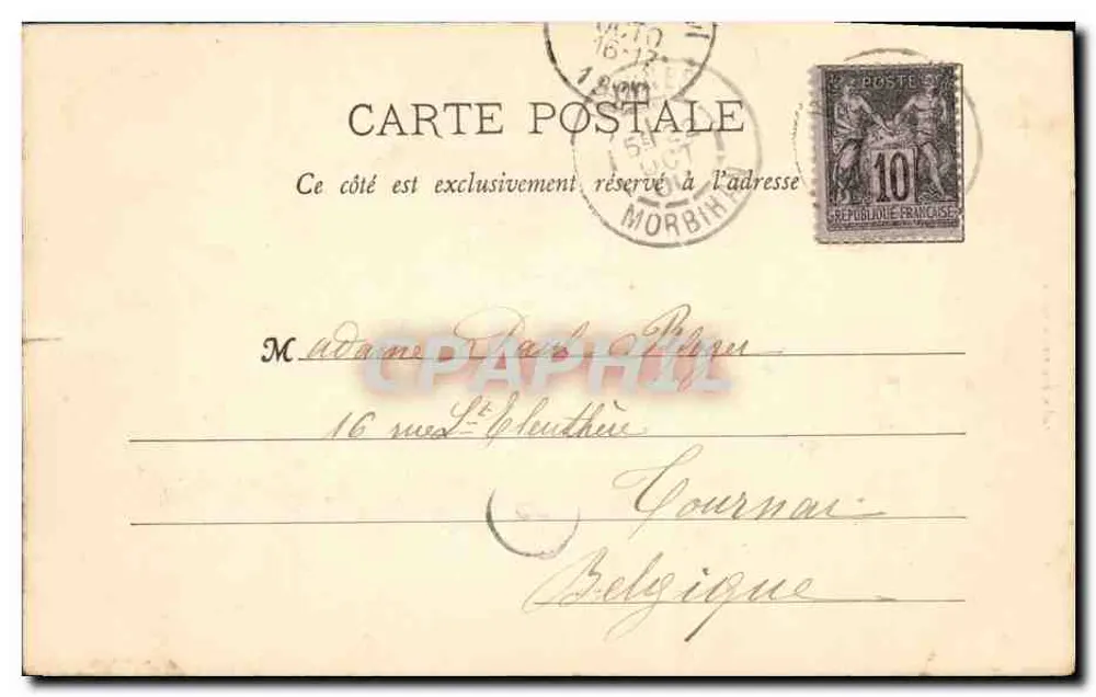 As Torres de Elven — Ruínas de Vannes — Galpes Imp. Lib. em Vannes - Verso