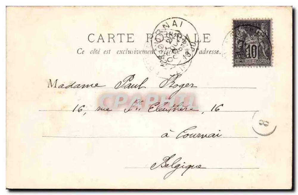 Tour de César - Beffroi de Saint-Quiriac — Provins, éditeur B.F. Paris, n° de série non visible - Rückseite
