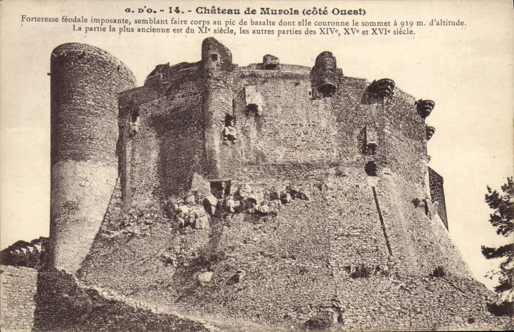 Zamek Murols (strona zachodnia) — feudalna forteca na wzniesieniu bazaltowym na wysokości 919 m — g.d.o. - 14 - Awers