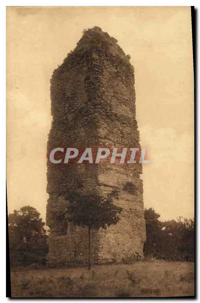 Tour de Pirelonge — Römische Turm, als historisches Denkmal klassifiziert — Künstlerische Editionen Raymond Bergevin - Vorderseite