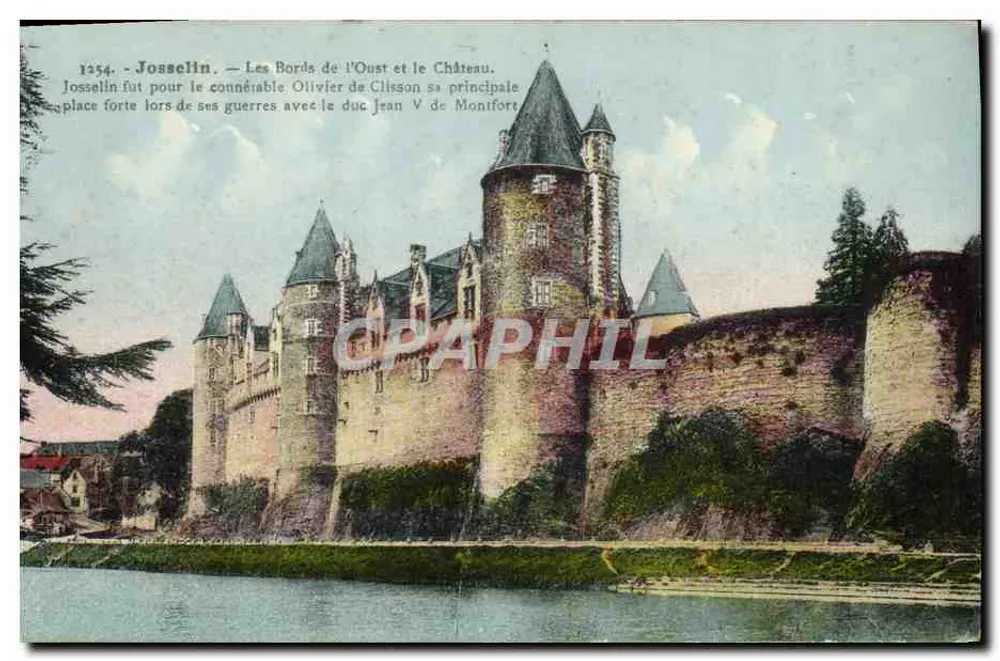 Josselin — Die Ufer der Oust und das Schloss — Verlag Laurent-Nel - Vorderseite