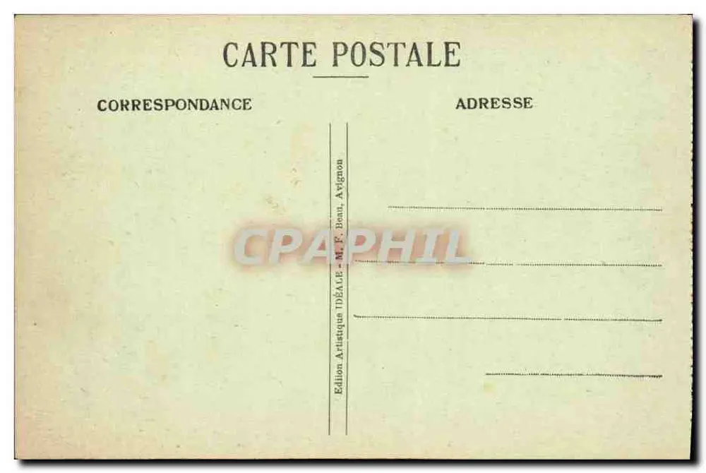 Villeneuve-lès-Avignon — Forte Saint-André (século XIV) — Edição Artística IDÉALE M. F. B. - Verso