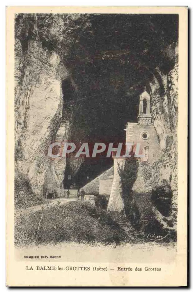 La Balme-les-Grottes (Isère) — Eingang zu den Höhlen — Combier Imp. Hacon - Vorderseite
