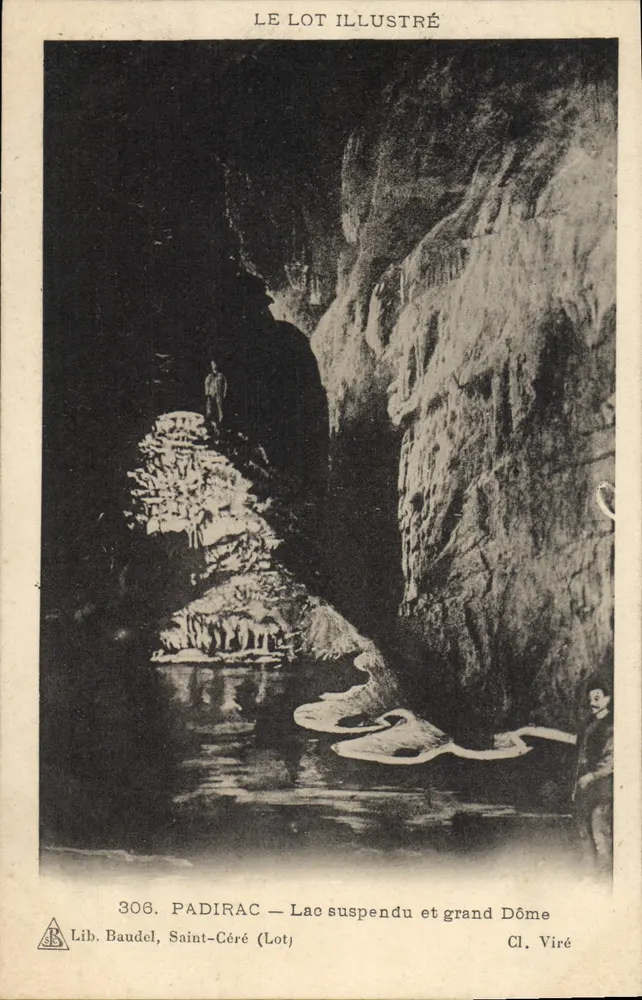 Padirac — Hängender See und großer Dom — Lib. Baudel, Saint-Céré (Lot) - Vorderseite