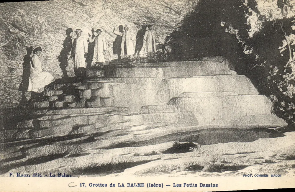 Höhlen von LA BALME (Isère) — Die Kleinen Becken — F. Roux, Verlag in La Balme - Vorderseite