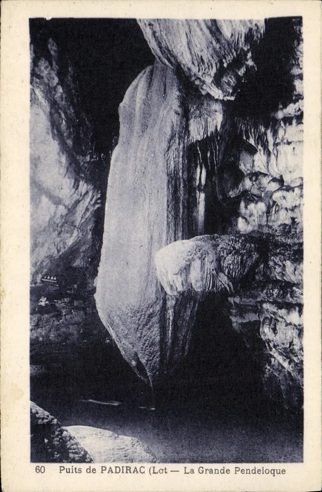 Poço de PADIRAC (Lot) — A Grande Pendeloque — Phototypie-Félix Linoges - Frente