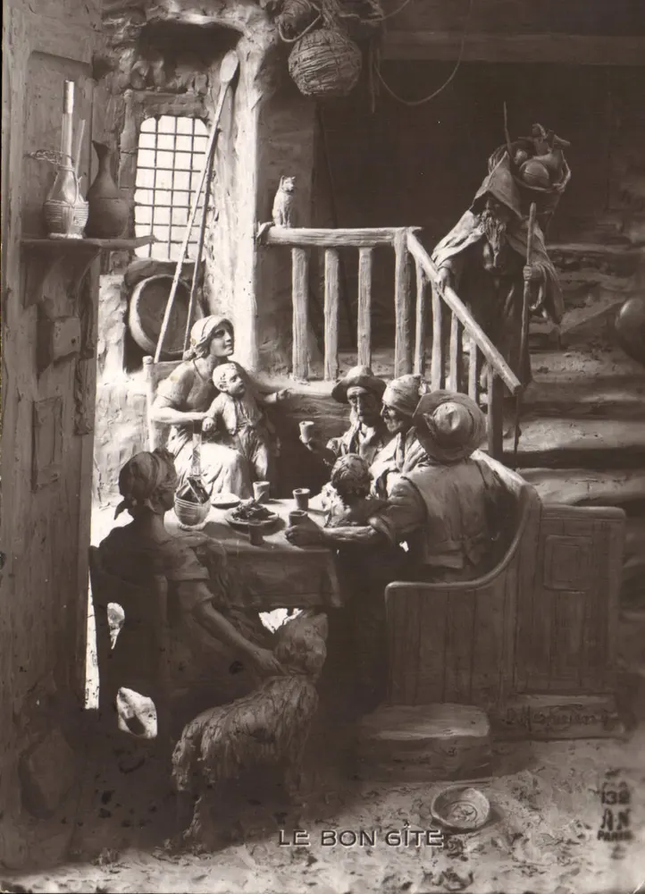 Das Gute Gasthaus — ländliche Szene — D. Mesjulian, Paris, n° 132 - Vorderseite