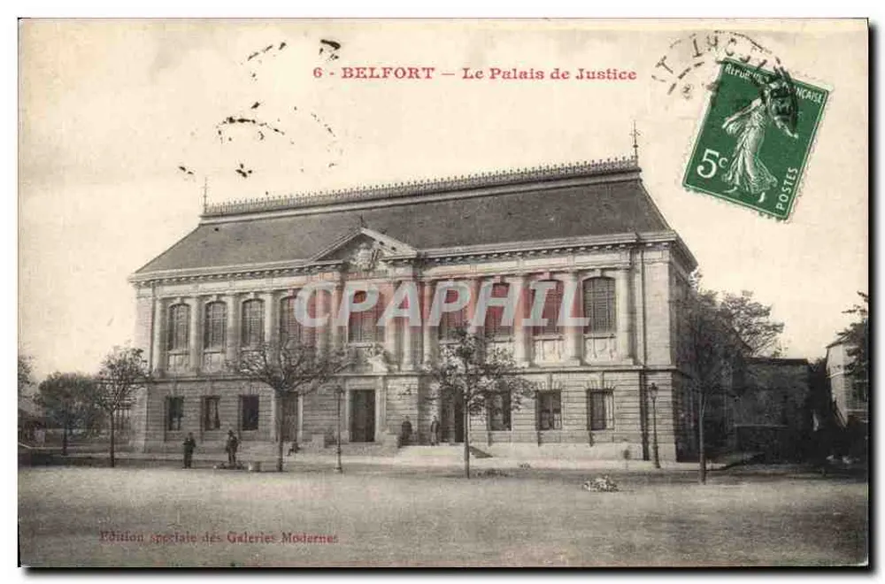 Belfort — O Palácio de Justiça — Edição especial das Galerias Modernas - Frente