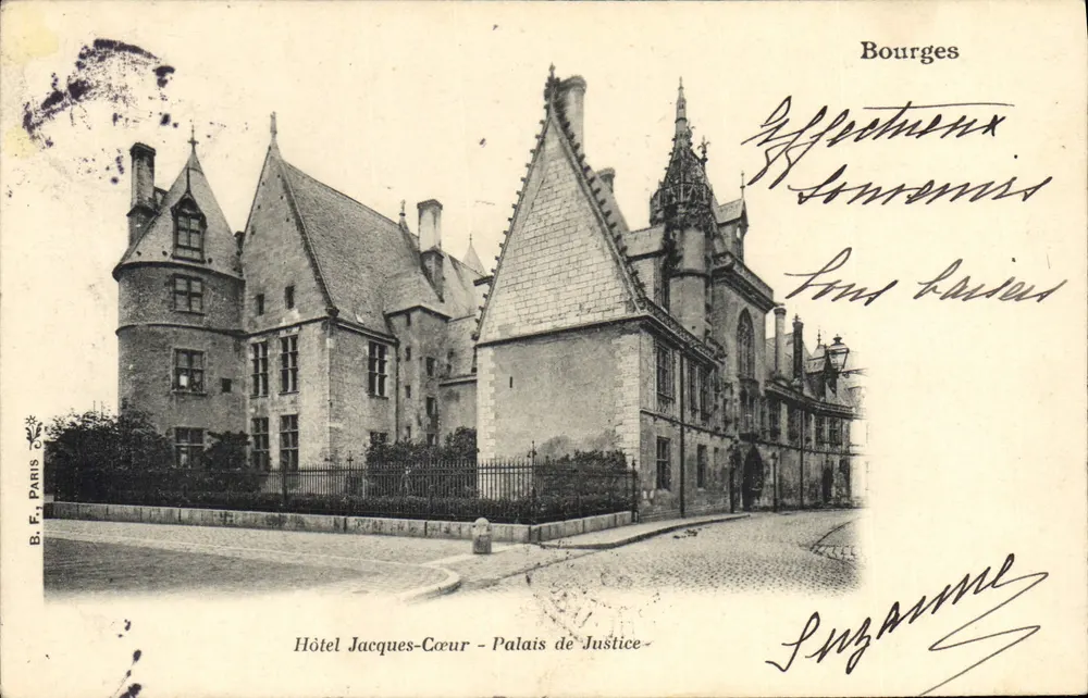 Bourges — Hotel Jacques-Cœur - Palazzo di Giustizia — B.F. Parigi - Recto