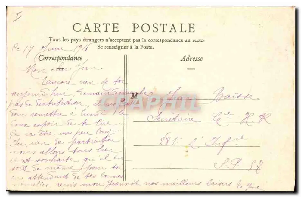 Bordeaux — Palais de Justice — Édition des « Dames de France » - Rewers