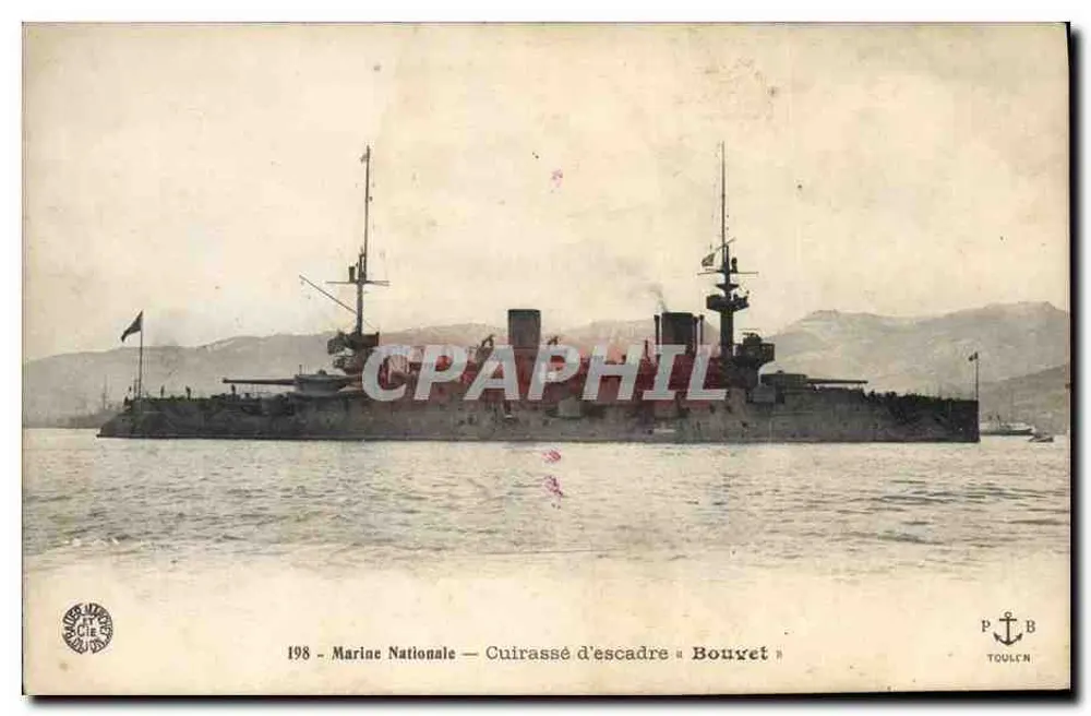 Schlachtschiff « Bouvet » — Marine Nationale — 198 — Verlag P. B. Toulon - Vorderseite