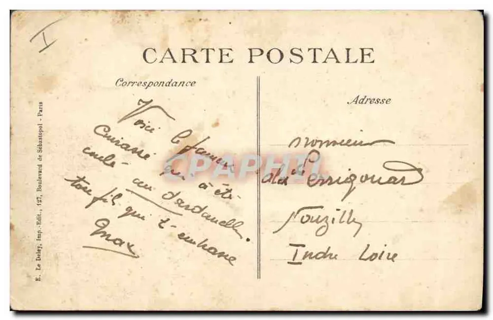 Bouvet — Cuirassé d'Escadre coulé dans les Dardanelles — Éditeur E. Le Dœuf, Paris - Rückseite