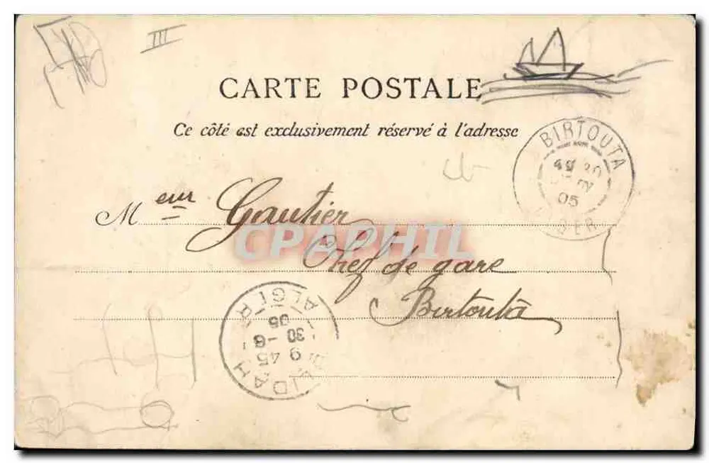 ALGER — Der Schlachtschiff Bouvet — Sammlung Italien P. S. N° 228 - Rückseite