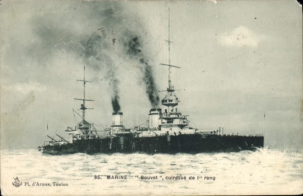 Kreuzer "Bouvet", Schlachtschiff erster Klasse — Pl. d'Armes, Toulon, Nr. 85 - Vorderseite