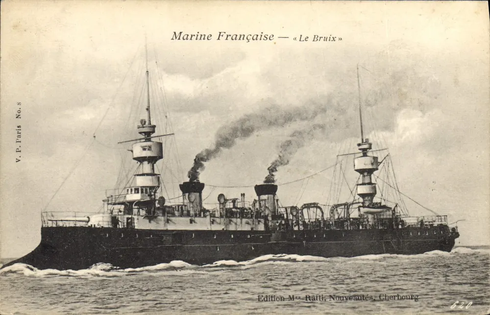 Marinha Francesa — «Le Bruix» — Edição Mme Raffi, Novidades, Cherbourg - Frente