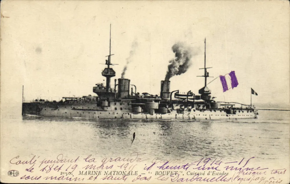 Schlachtschiff "Bouvet" — Marine Nationale — 1914-1916 - Vorderseite