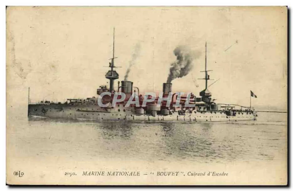 Marine Nationale — « Bouvet », Schlachtschiff — Verlag ELD, n° 2030 - Vorderseite