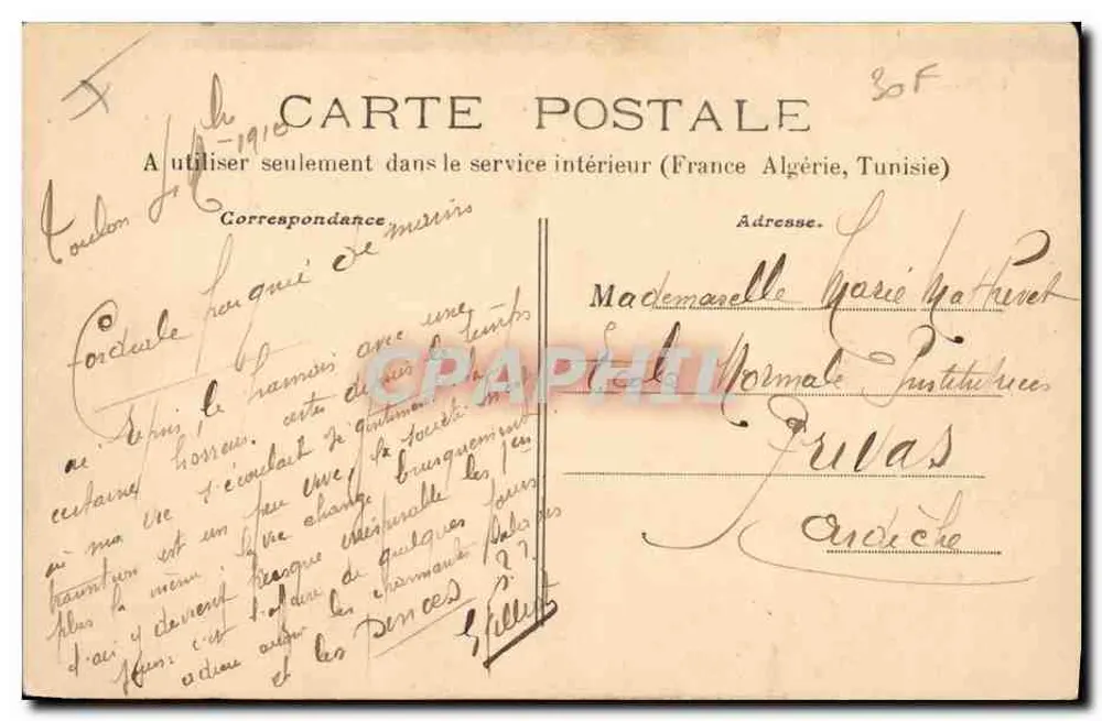Brennus — französisches Schlachtschiff bei Tests — Sammlung A. Couturier - Rückseite