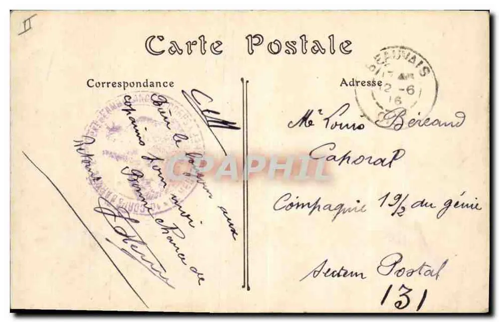 Beauvais — A Prefeitura, fachada Louis XIII — ND, Fot. n°119 - Verso