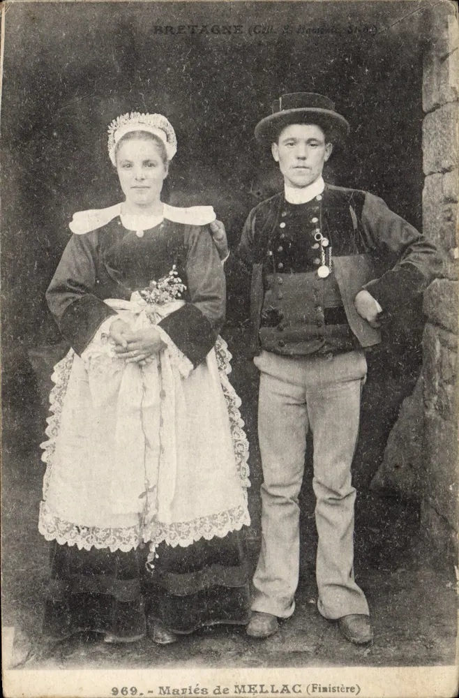Casados de Mellac (Finistère) — Bretagne (Coll. S. Sigonnet, 1900) — n° 969 - Frente