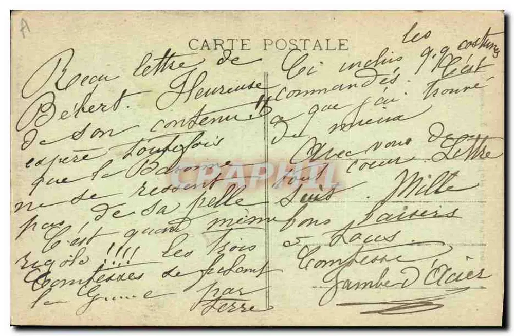 Casados de Sainte-Anne-d'Auray — Trajes da Bretanha — Coleção E. Hamonic, St. B. - Verso