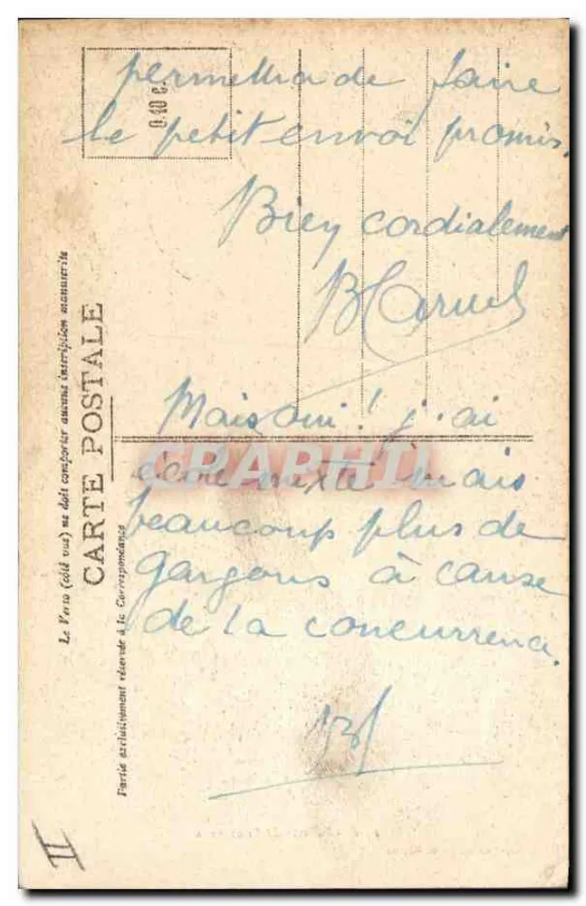 Menina de Pont-Aven — Coleção Laurent-Nel, Rennes — n° 2530 - Verso
