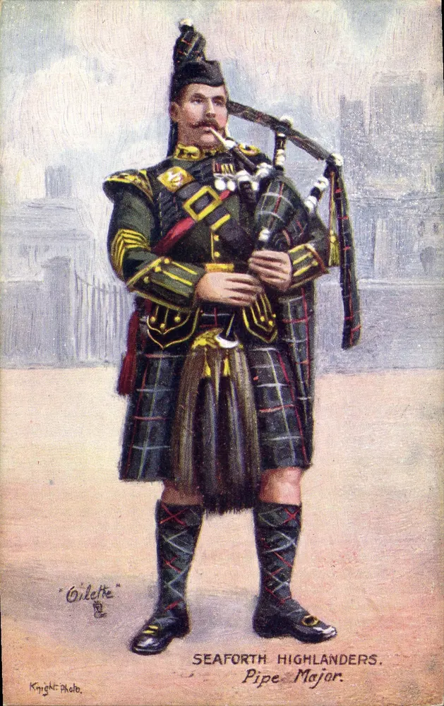 Pipe Major dos Seaforth Highlanders — Corlette Photo - Frente