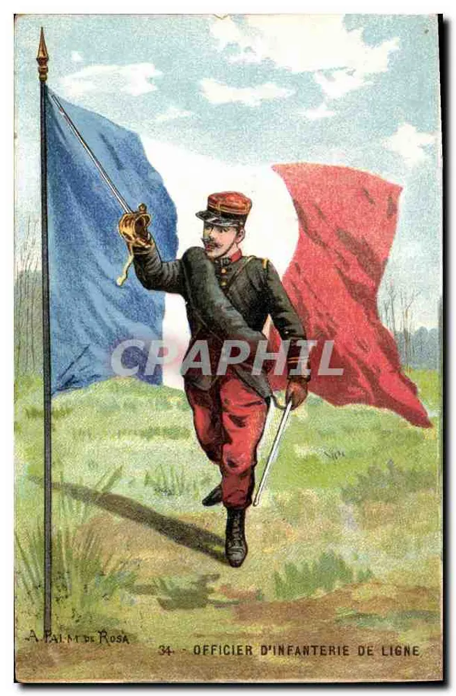Infanterieoffizier — A. Faim de Rosa, n°34 - Vorderseite