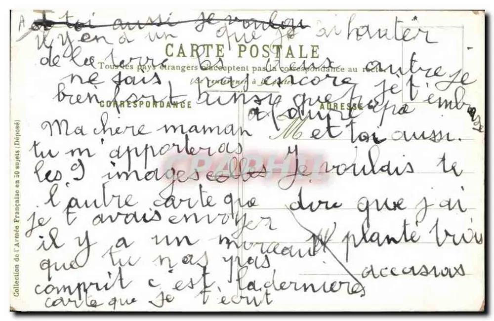 Caçador a cavalo — A. Palmi de Rosa, n° 36 - Verso