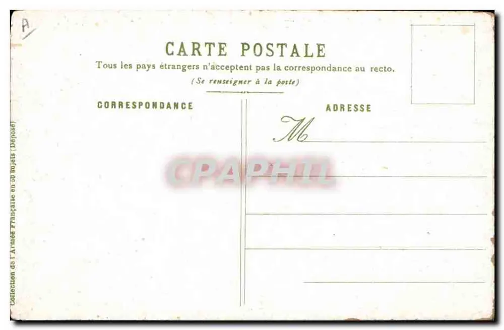 Kavallerieoffizier — A. Palm de Rosa, Nr. 5 - Rückseite