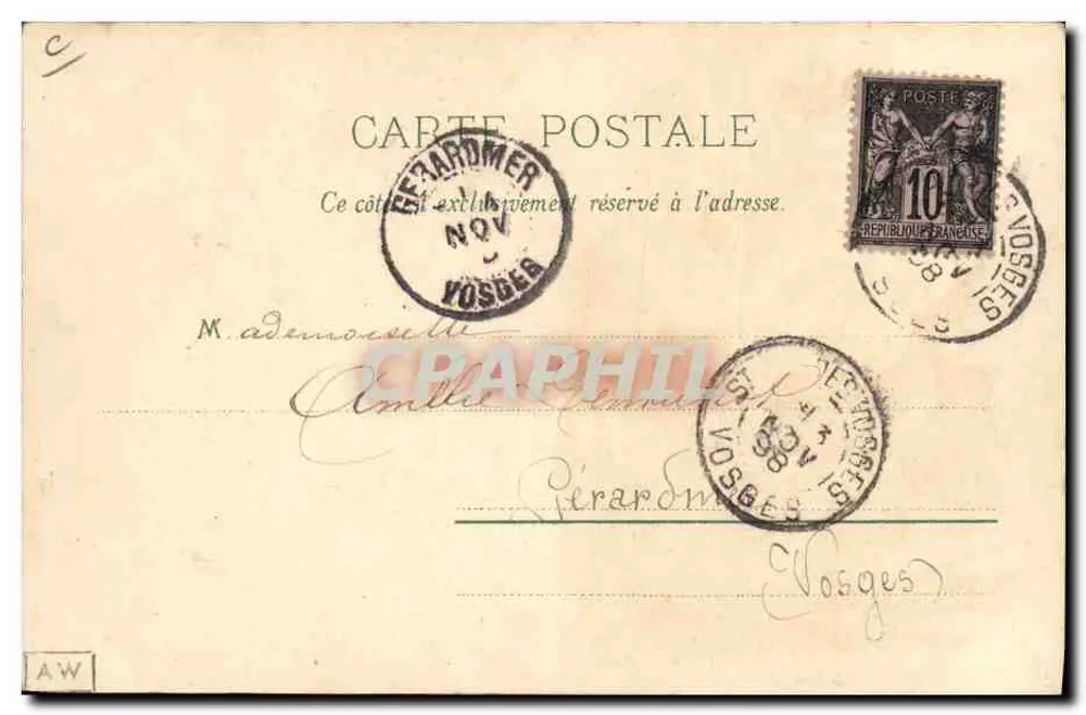 Caçadores a pé — Série N° 1026 — Editor: N.P. Editions, impressor - Verso