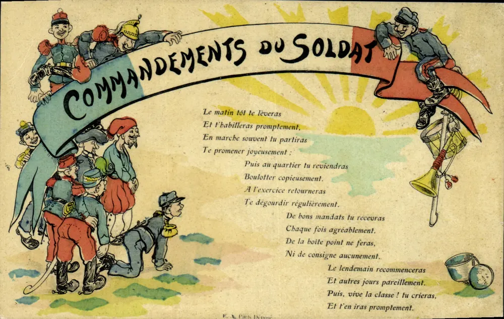 Polecenia żołnierza — Wydawca E. A. Paris Déposé - Awers