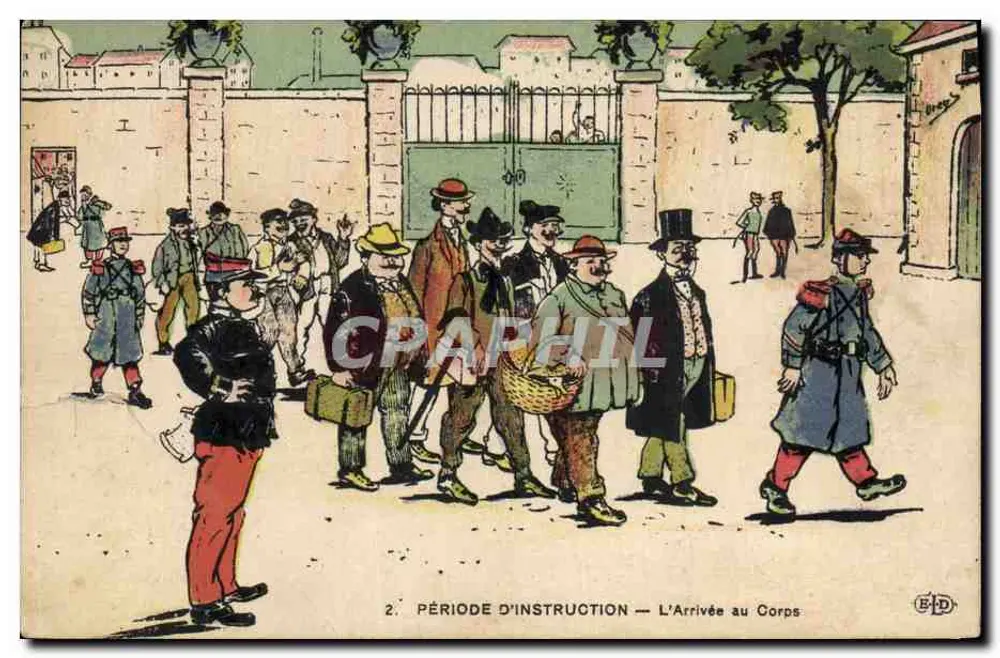 Arrivée au Corps — Période d'Instruction — Éditeur E.D. - Frente