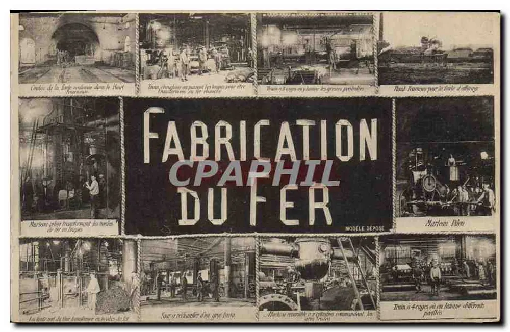 Fabricação do ferro — Processos industriais — Laffineur-Samia, Hautmont - Frente