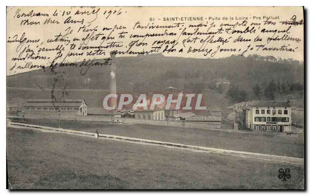 Saint-Étienne - Puits de la Loire - Pré Pyluaut — Verlag, Druck auf der Karte, Nr. 61 - Vorderseite