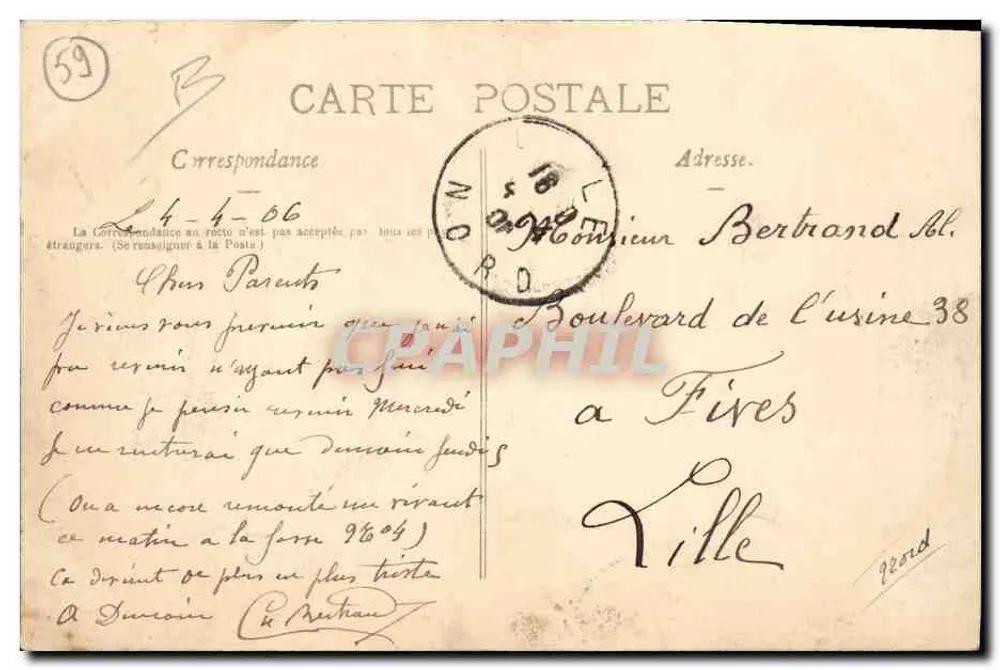 Miner und Kohlelader in einer kleinen Mine — J. Quentin, Arras — Dipozé — n°10 - Rückseite