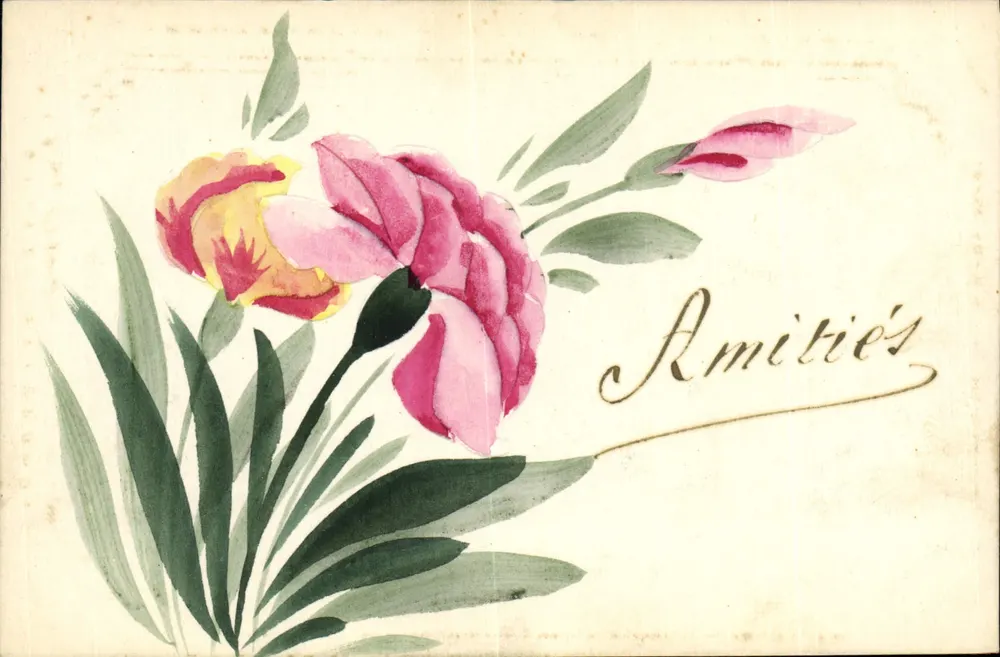 Tulpen — Aquarellmalerei — Freundschaften - Vorderseite