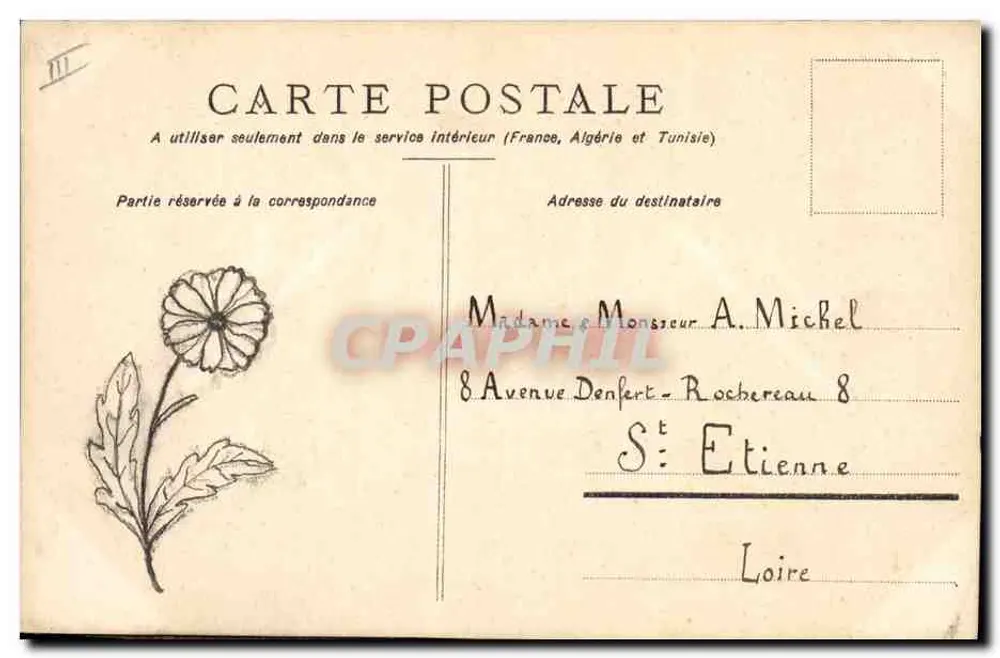 Frühlingsblumen — Ostern 1908 — Innere Karte - Rückseite