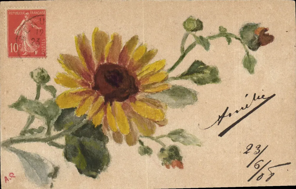 Sonnenblume — Aquarell-Illustration — Verlag A.R. - Vorderseite