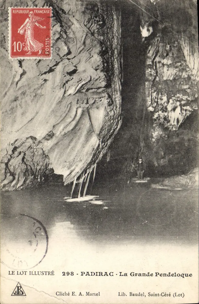 Padirac - A Grande Pendeloque — Lib. Baudel, Saint-Céré (Lot) — Série 298, O LOT ILUSTRADO - Frente