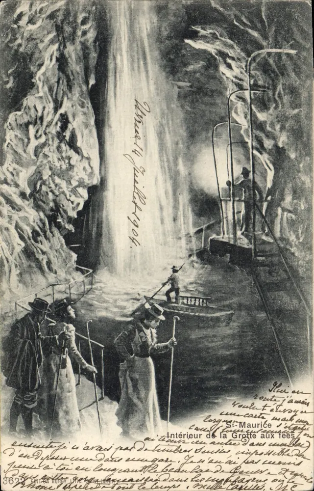 Innenraum der Grotte aux Îles — St-Maurice — Anonymer Verlag, n°3623 - Vorderseite